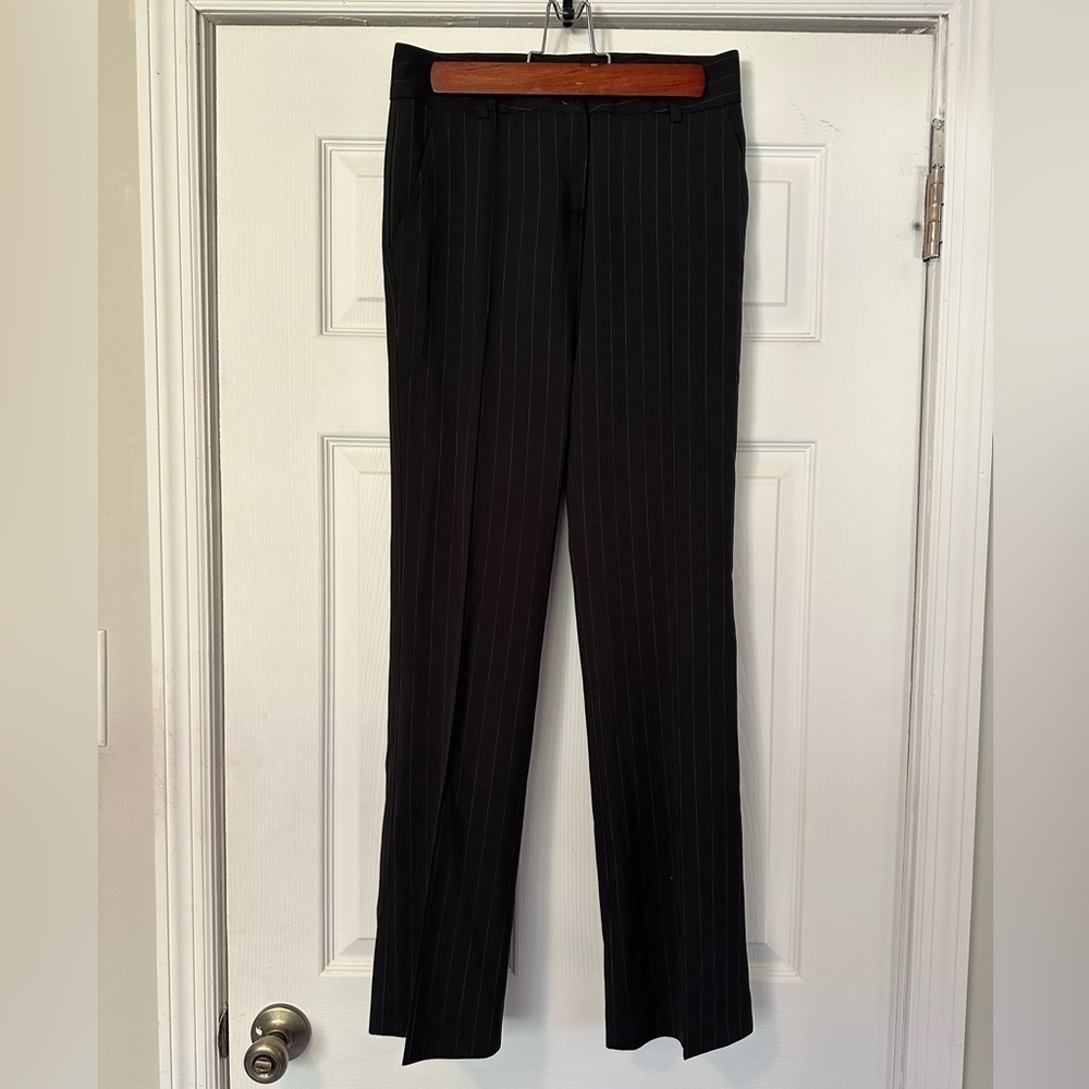YUMI Mazao Wool Blend Striped Trousers